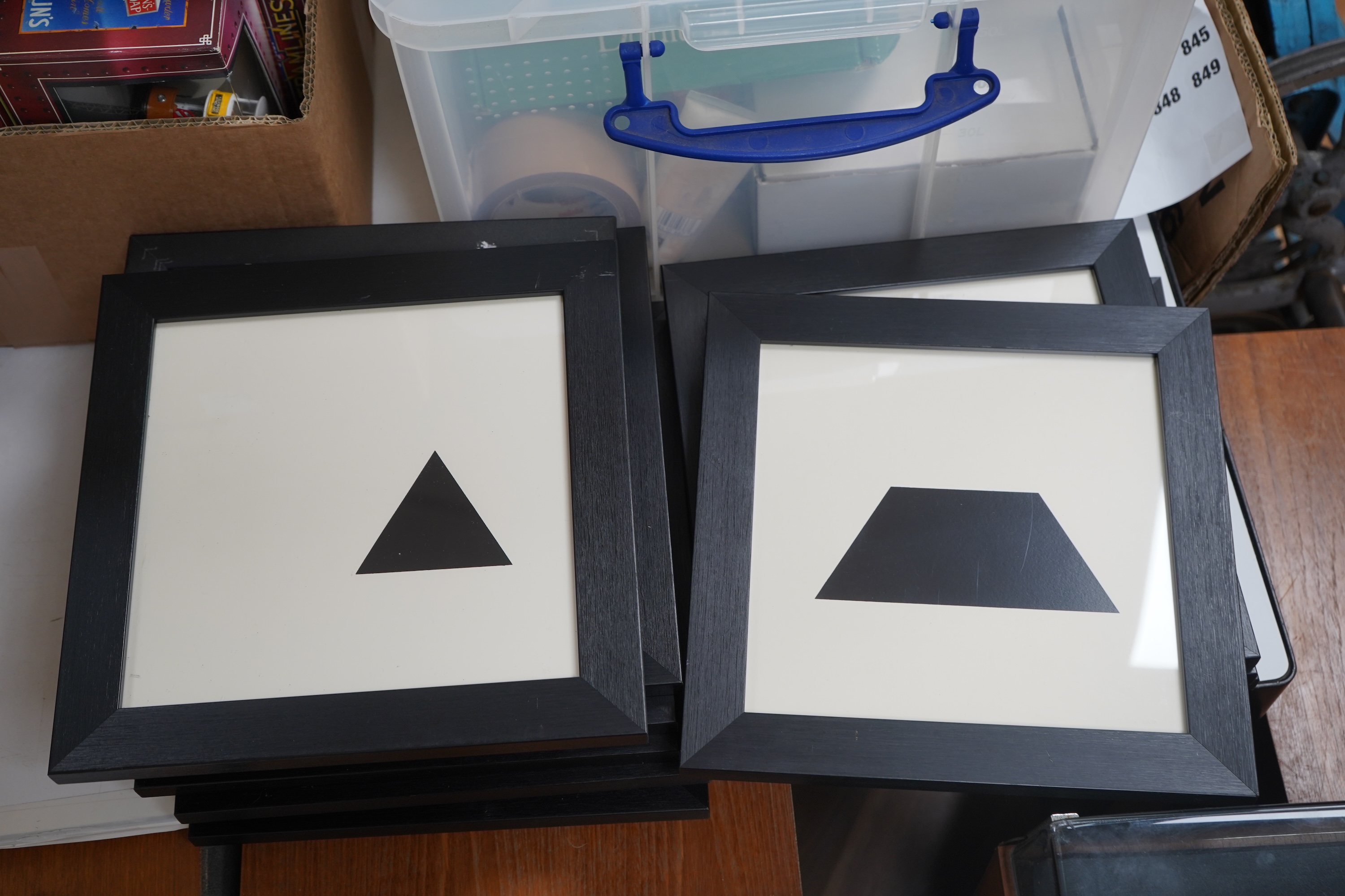 Justin Knowles (1935-2004), a set of fourteen abstract screen prints from ‘A Series of Fifteen: 1974’, each now framed, with original folio booklet, signed in ink and limited edition 23/160, each work initialled verso, 2